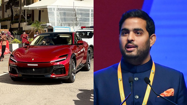 Akash Ambani Drives Luxury Ferrari