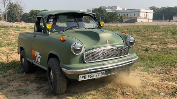 Ambassador Car Turned Into Pickup Truck