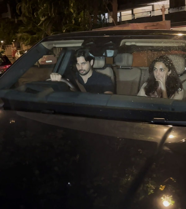Sidharth Malhotra and Kiara Advani Range Rover