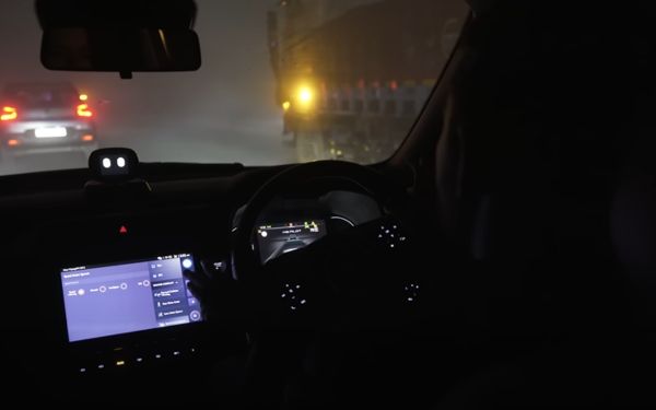 Car Driving in Fog