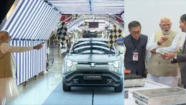 PM Modi in Suzuki s EV manufacturing facility PM Modi in Suzuki s EV manufacturing facility