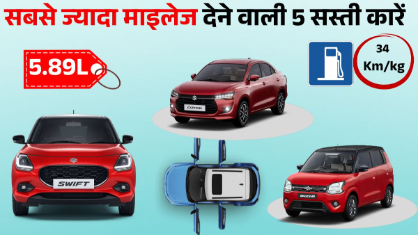 Top 5 Best Mileage Cars Under 10 Lakh