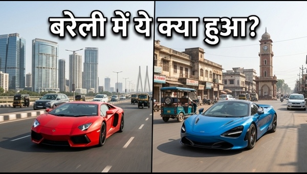 Luxury Supercars in Bareilly: Lamborghini and Ferrari Spotted on City Streets
