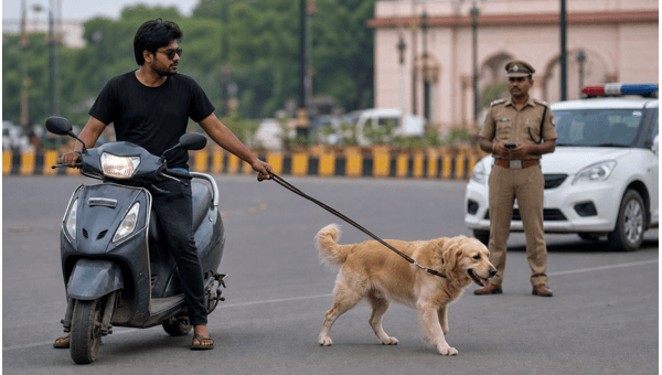 Lucknow Scooter Dog Viral Video: Police Action Against Dangerous Driving and Animal Cruelty in 2026