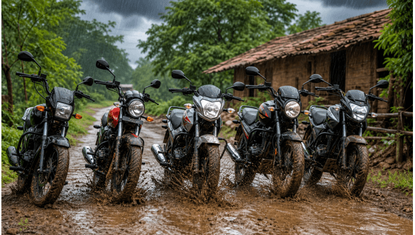 Best Bikes for Monsoon 2026: Top 5 Mileage Motorcycles for Muddy Roads and Rough Terrain in India Best Bikes for Monsoon 2026: Top 5 Mileage Motorcycles for Muddy Roads and Rough Terrain in India