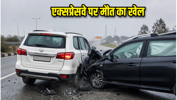 Delhi-Dehradun Expressway Accident: CCTV Shows Car Reversing Causing Horrific Crash in 2026