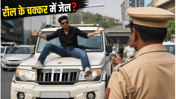 Gurugram Bolero Stunt Video: Police Probe Viral Clip of Man Sitting on Car Bonnet on MG Road