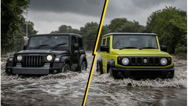 Mahindra Thar vs Maruti Jimny: Which SUV is Safer in Monsoon Water-Logging 2026?
