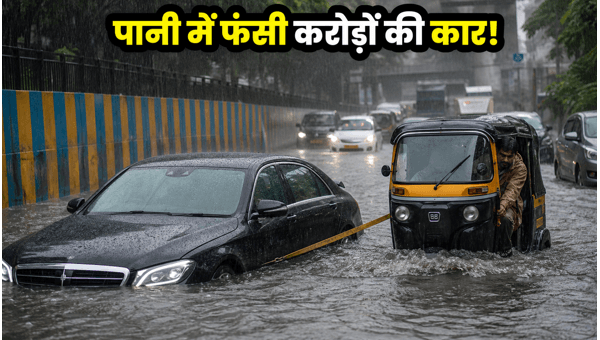 Mumbai Rains 2026: Luxury Cars Stuck in Waterlogging, Expert Tips to Save Engine