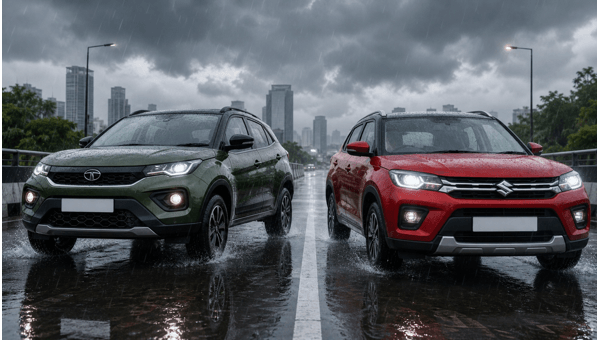 Tata Nexon vs Maruti Brezza 2026: Which SUV is Safer for Monsoon Driving?