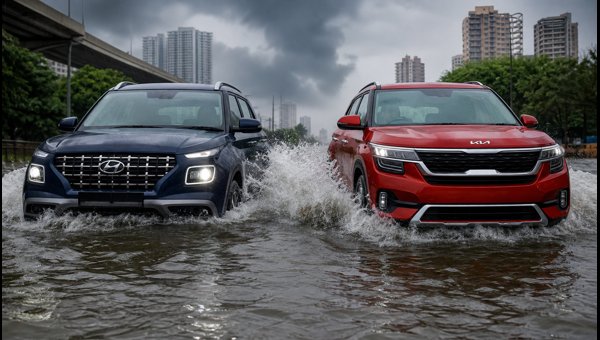 Hyundai Creta vs Kia Seltos: Which SUV is Safer in Waterlogging and Heavy Rain 2026?