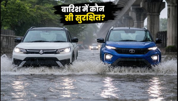 Maruti Suzuki Brezza vs Tata Nexon: Monsoon Water Wading Capacity and Safety Features Comparison 2026