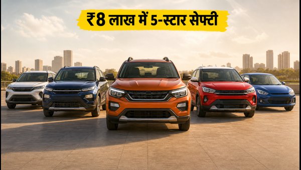 Best Cars Under 8 Lakh with 6 Airbags and 5-Star Safety: Top 5 Safe Options for 2026 Best Cars Under 8 Lakh with 6 Airbags and 5-Star Safety: Top 5 Safe Options for 2026