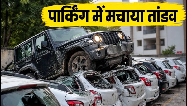 Bhopal Mahindra Thar Chaos: SUV Rams Into 10+ Cars at Fortune Soumya Heritage Society in 2026 Bhopal Mahindra Thar Chaos: SUV Rams Into 10+ Cars at Fortune Soumya Heritage Society in 2026