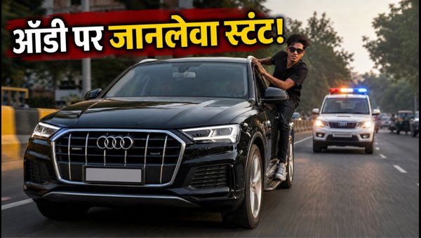 Ahmedabad Audi Stunt Video: Viral Clip Sparks Police Probe and Legal Action Under Motor Vehicle Act