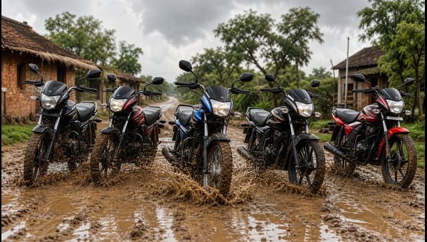 Best 100-110cc Bikes for Bad Roads: Top 5 Affordable Options Under 1 Lakh for Rural Riding 2026 Best 100-110cc Bikes for Bad Roads: Top 5 Affordable Options Under 1 Lakh for Rural Riding 2026