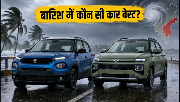 Tata Punch vs Hyundai Exter: Best Car for Rainy Season and Waterlogging 2026 Comparison Tata Punch vs Hyundai Exter: Best Car for Rainy Season and Waterlogging 2026 Comparison