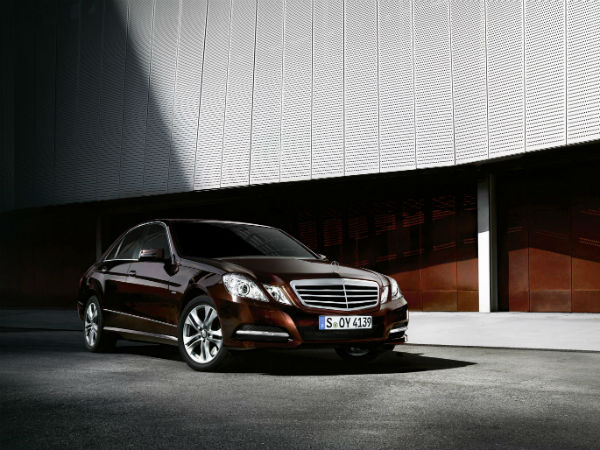 Mercedes-Benz E-Class Pulled By Donkeys