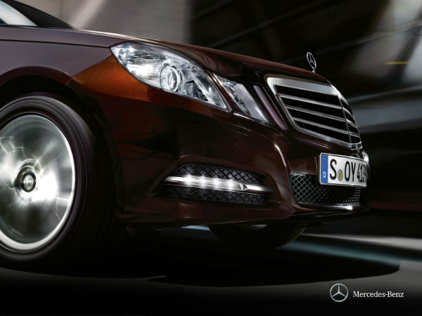 Mercedes-Benz E-Class Pulled By Donkeys