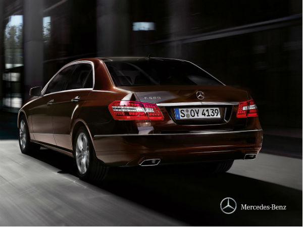 Mercedes-Benz E-Class Pulled By Donkeys