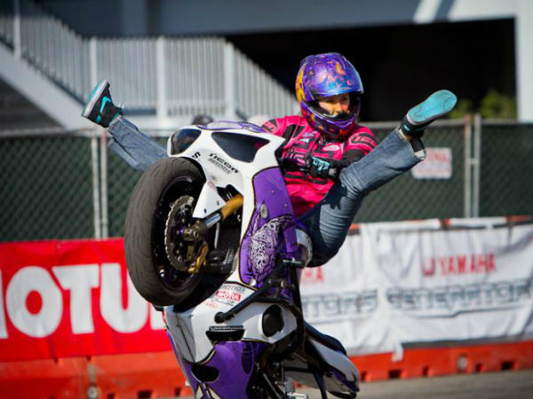 World's First Female Professional Stunt Biker