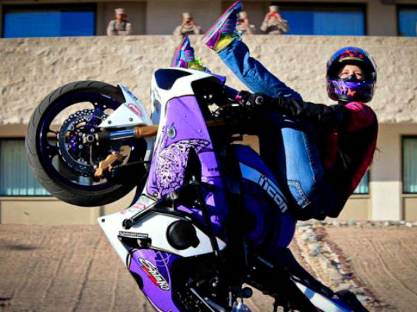 World's First Female Professional Stunt Biker