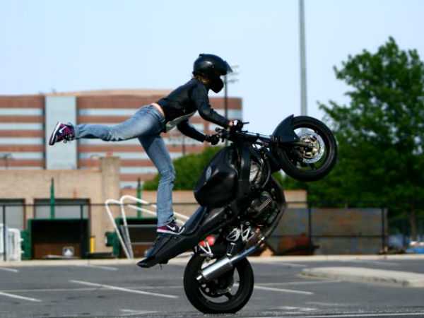 World's First Female Professional Stunt Biker