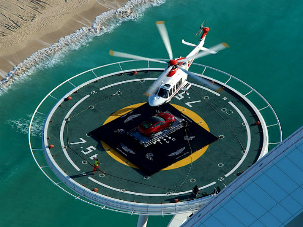 Vanquish On Burj Al Arab Helipad