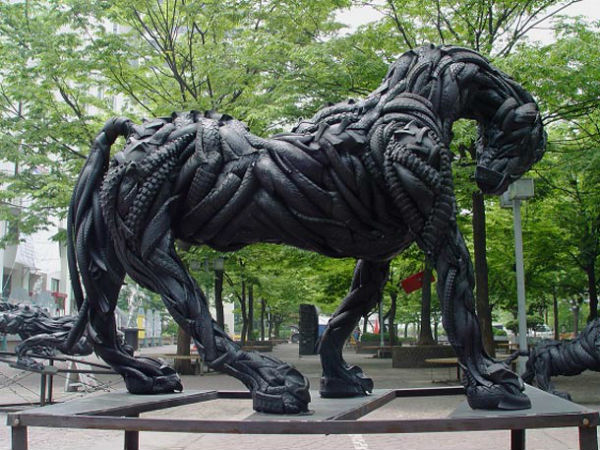 Yong Ho Ji's Recycled Tyre Sculptures