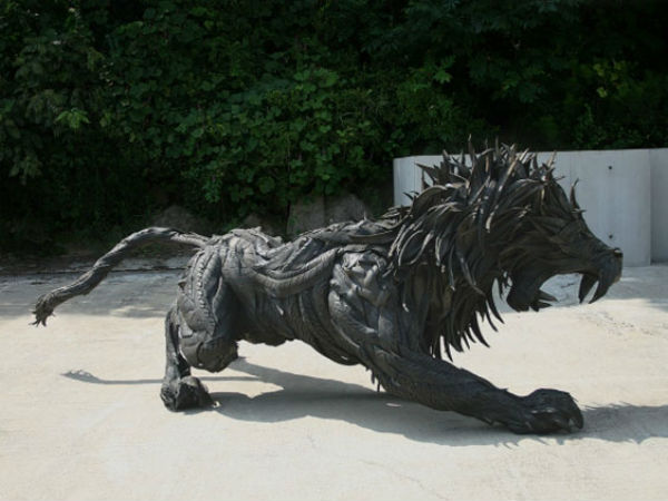 Yong Ho Ji's Recycled Tyre Sculptures