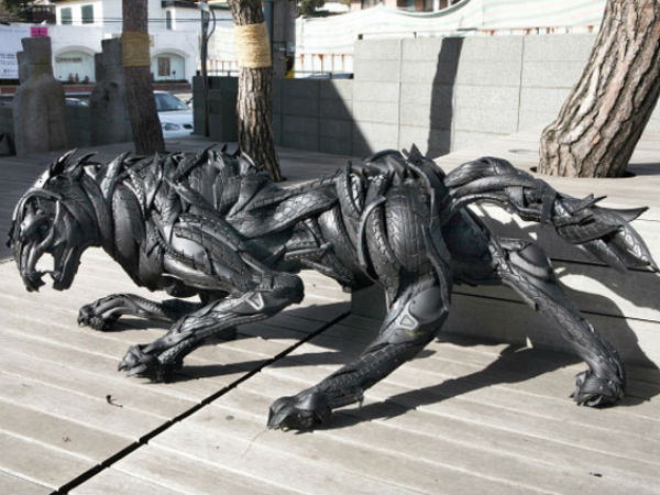 Yong Ho Ji's Recycled Tyre Sculptures