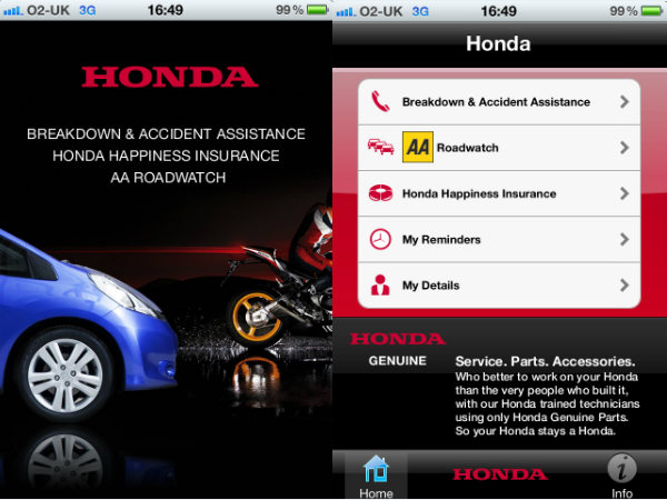 Honda Roadside Assistance App