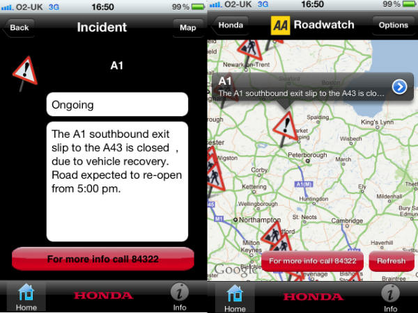 Honda Roadside Assistance App