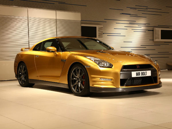 Usain Bolt's Gold Painted Nissan GT-R