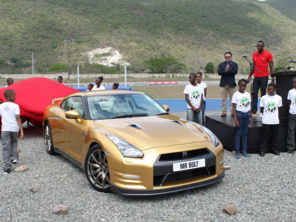 Usain Bolt's Gold Painted Nissan GT-R