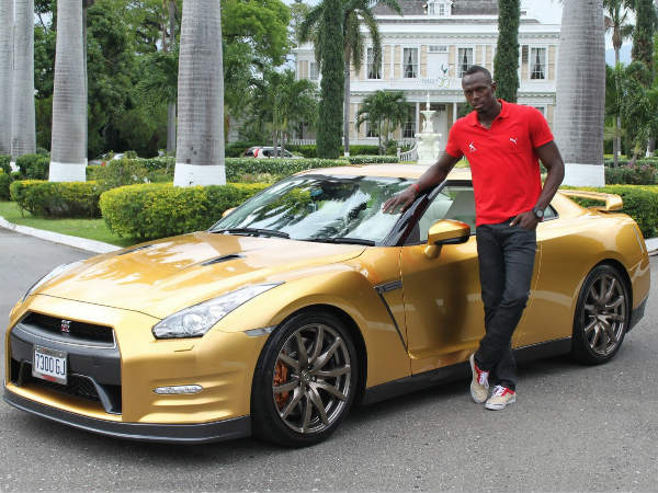 Usain Bolt's Gold Painted Nissan GT-R