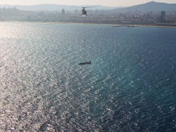 Ferrari F1 Car Flies Into Barcelona