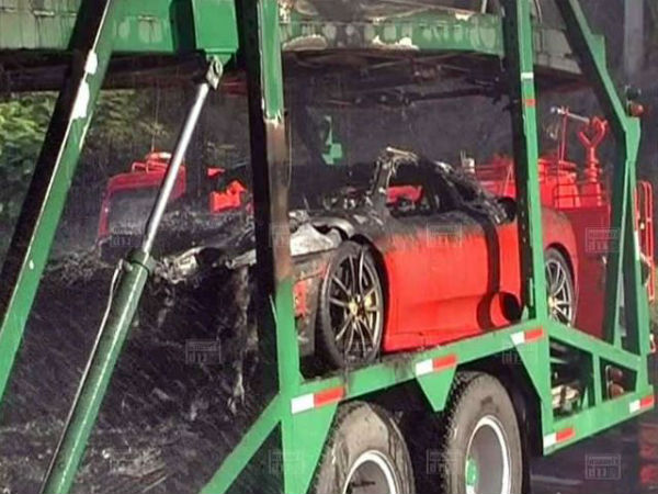 Supercar Trailer Fire In Thailand