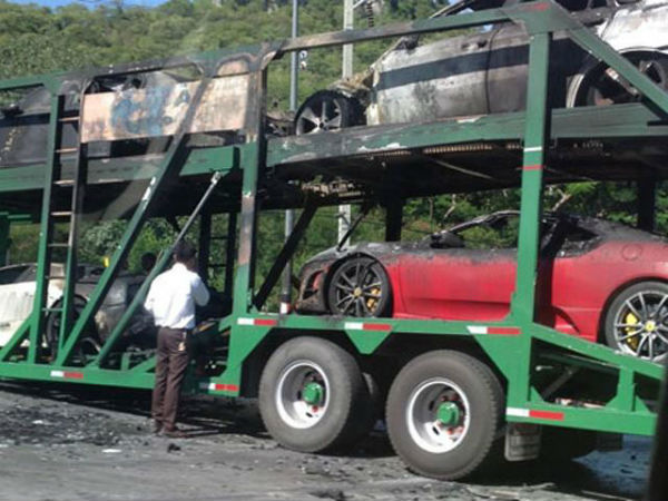 Supercar Trailer Fire In Thailand