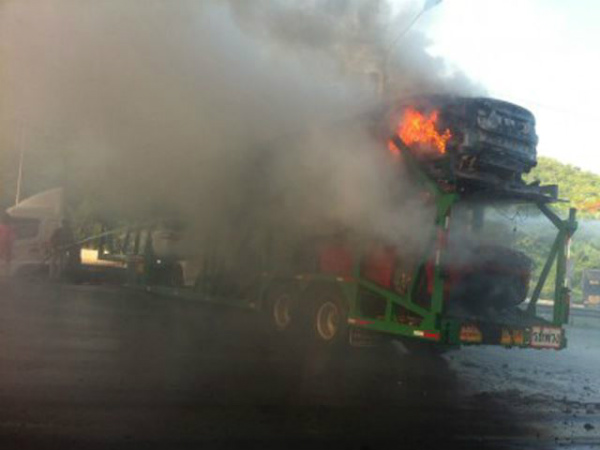 Supercar Trailer Fire In Thailand