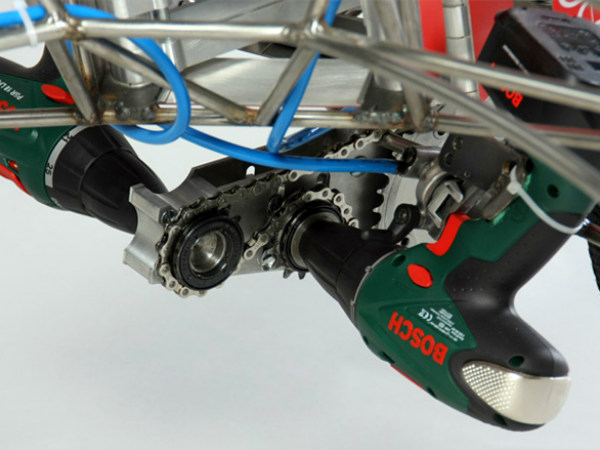 Screwdriver powered tricycle