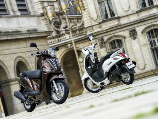 Yamaha on the scooter