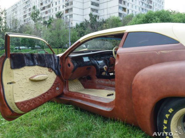 Leather wrapped car