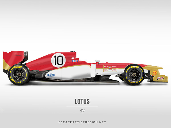 2013 F1 Car With Old Livery