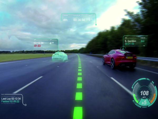 jaguar land rover virtual windscreen