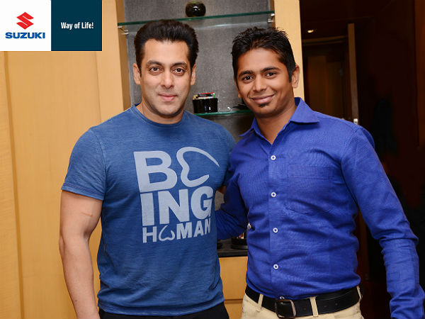 salman khan and suzuki contest winner