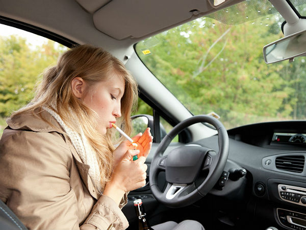 1. Smoking In The Vehicle: