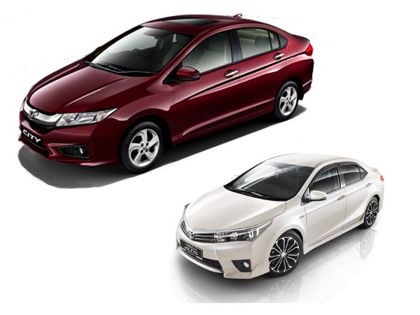 4. Honda City versus Toyota Corolla