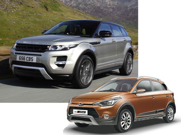 8. Range Rover Evoque versus Hyundai i20 Active