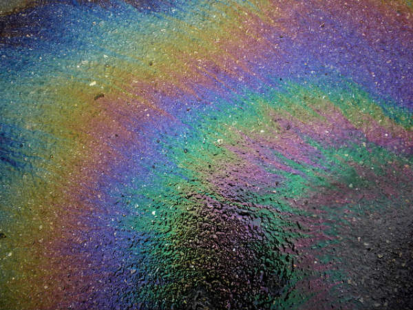 9. Look out for oil spills on the road